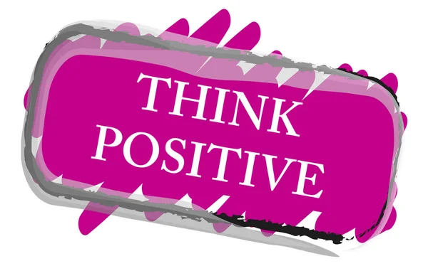 Think positive web Tlačítko samolepky — Stock fotografie