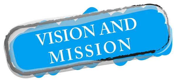 Vision and mission web Sticker Button — Stock Photo, Image