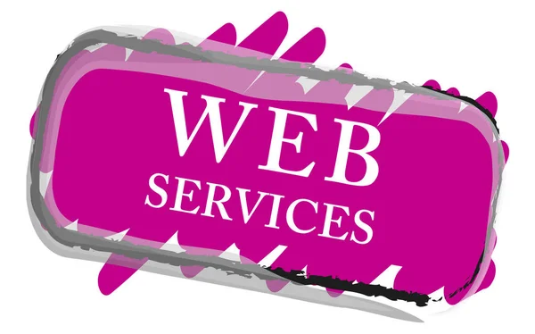 Web Services Web Sticker Button — стокове фото