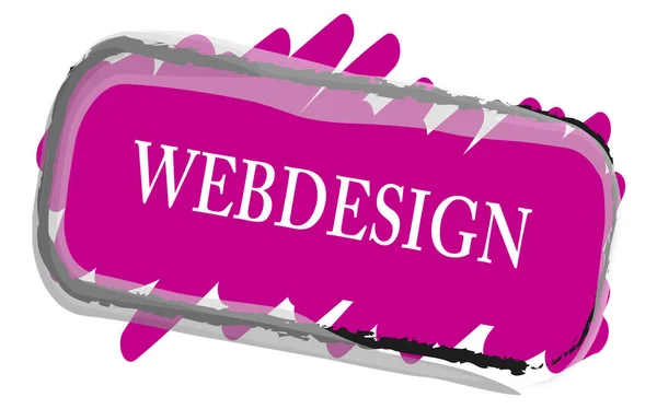Webdesign web adesivo botão — Fotografia de Stock