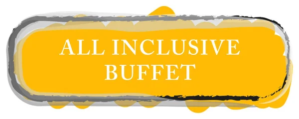 All inclusive buffet web Sticker Button — Stockfoto