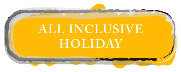 All inclusive vakantie web Sticker Button — Stockfoto