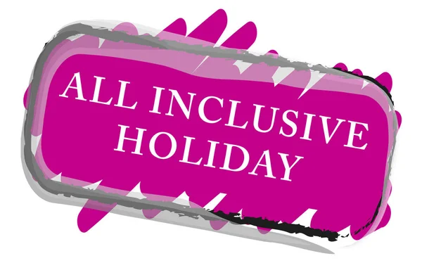 All inclusive holiday web Sticker Button — Stockfoto