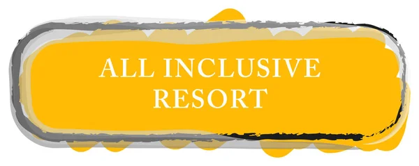 All Inclusive Resort Web sticker knop — Stockfoto