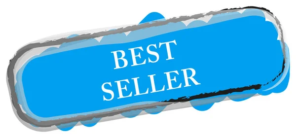 Mejor vendedor web etiqueta engomada botón —  Fotos de Stock