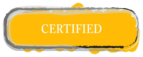 Gecertificeerd web Sticker Button — Stockfoto