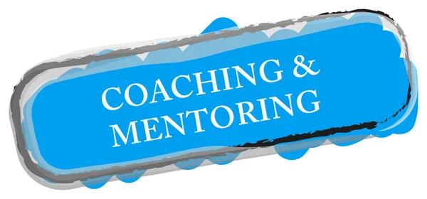 Coaching e mentoring web Adesivo pulsante — Foto Stock