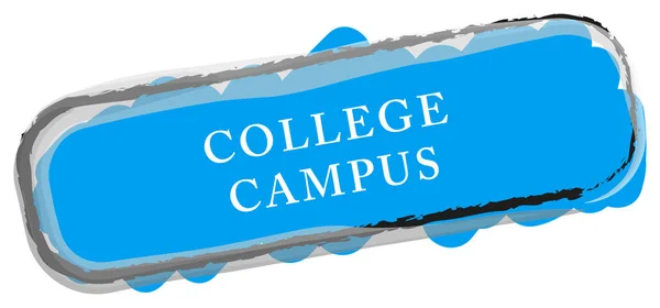 Vysokoškolský kampus web Sticker Button — Stock fotografie