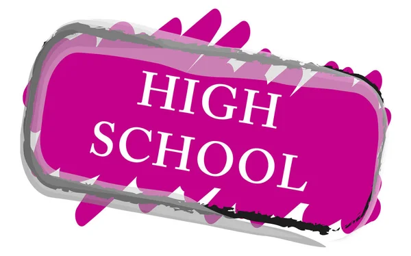 High School web Sticker Button — Stock Photo, Image