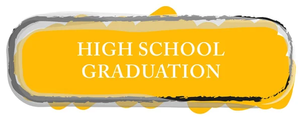 High School graduation web Sticker Button — Stock Photo, Image