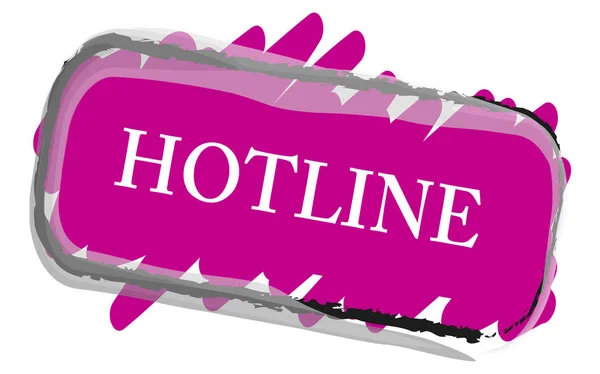 Hotline веб-кнопка наклейки — стокове фото