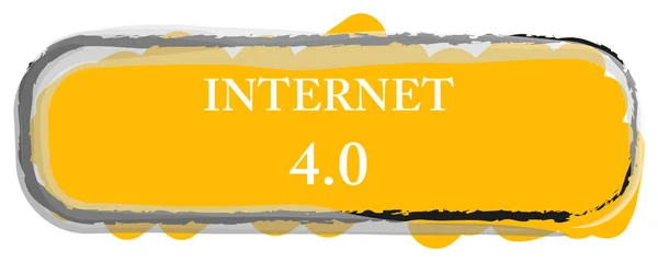 Internet 4.0 web Sticker knop — Stockfoto