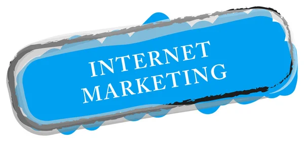 Pulsante Adesivo Internet Marketing web — Foto Stock