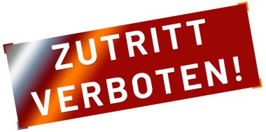 Zutritt verboten web Sticker Button