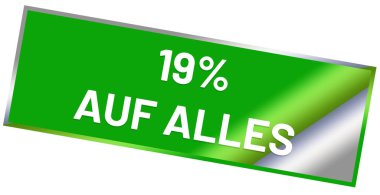 %19 auf Alles web Sticker Buton