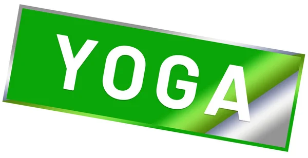 Pulsante adesivo web yoga — Foto Stock