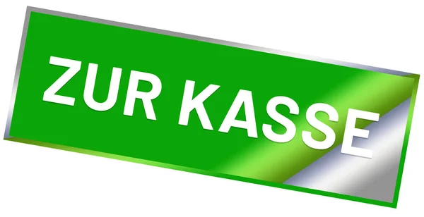 Zur Kasse web Sticker Button — Stock fotografie