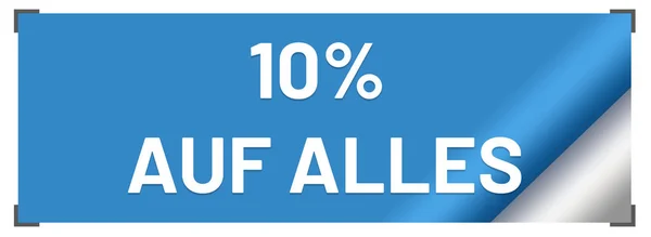 10% auf Alles Web Sticker Button — Stockfoto