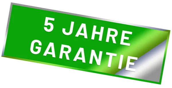 5 tlačítko webové nálepky Jahre Garantie — Stock fotografie