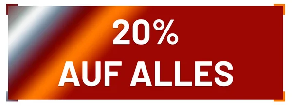 20% auf Alles Web Sticker Button — Stockfoto