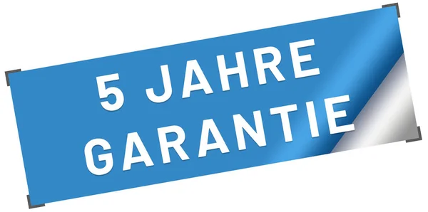 5 Jahre Garantie web Sticker Button — Stock Photo, Image