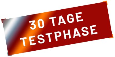 30 Tage Testphase web Sticker Button