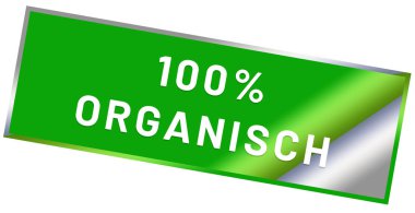 100% organisch web Sticker Button
