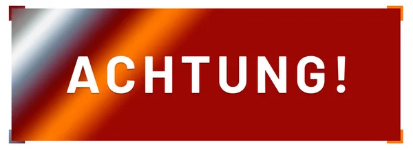 Кнопка для веб-наклейки Ахтунг — стокове фото