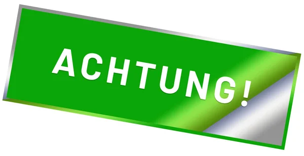 Botão de adesivo web Achtung — Fotografia de Stock