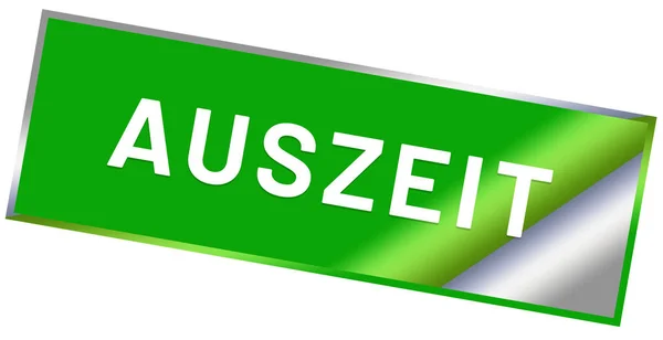 Tlačítko štítek na webu Auszeit — Stock fotografie
