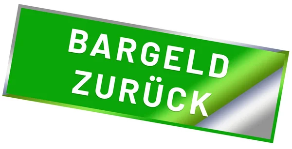 Bargeld zur ck web Sticker Düğmesi — Stok fotoğraf