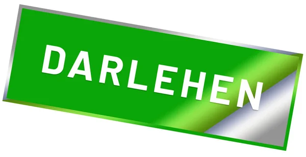 Darlehen web Sticker Button — Stock Photo, Image