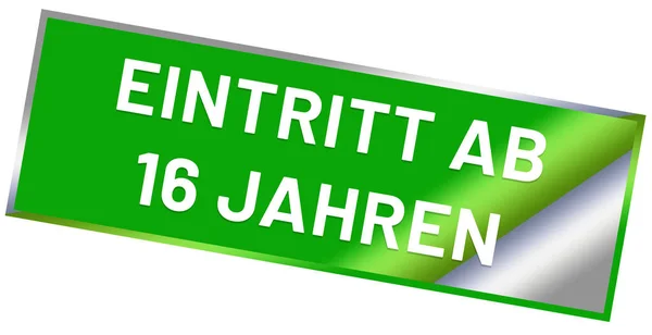 Ab 16 Jahren Web-Sticker-Taste — Stockfoto