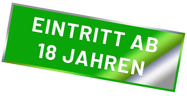 Eintritt ab 18 Jahren web Sticker Button — стокове фото