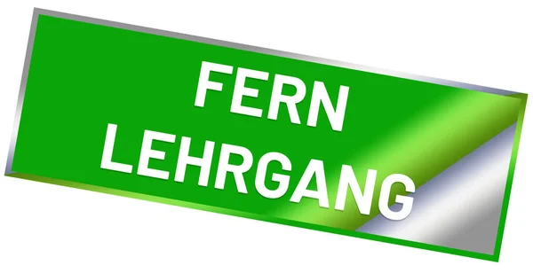 Fernlehrgang web adesivo botão — Fotografia de Stock