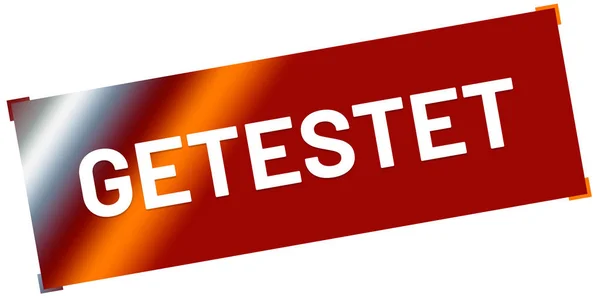 Getestet web Sticker Button — Stockfoto