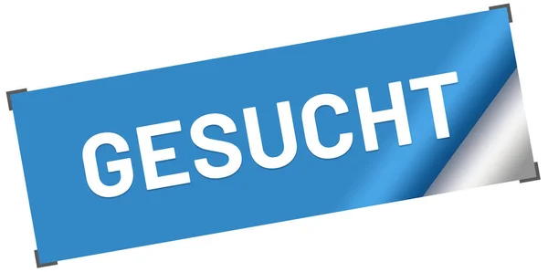 Gesucht κουμπί αυτοκόλλητο web — Φωτογραφία Αρχείου