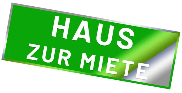 Tlačítko pro webový štítek Haus zur Miete — Stock fotografie