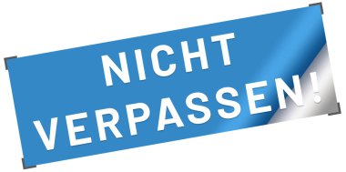 nicht verpassen web Sticker Button