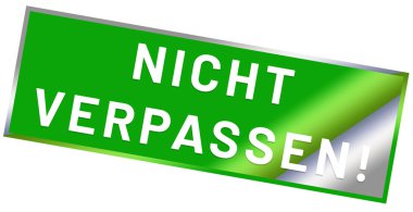 nicht verpassen web Sticker Button