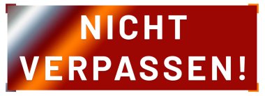 nicht verpassen web Sticker Button