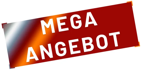 Mega Angebot web Sticker Düğmesi — Stok fotoğraf