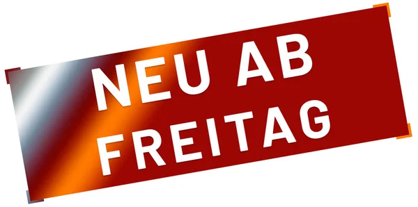 Neu ab Freitag webシールボタン — ストック写真