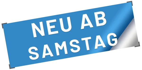 Neu ab Samstag web Sticker knop — Stockfoto