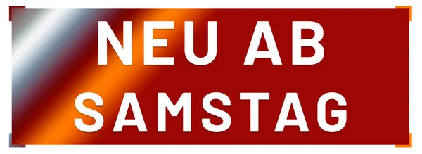 Neu ab Samstag web Sticker Button — Stok fotoğraf