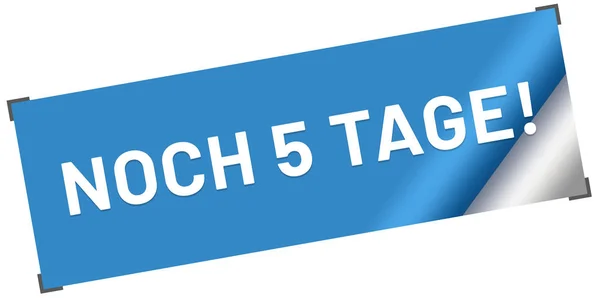 Noch 5 Tage! web Sticker Button — Stok fotoğraf