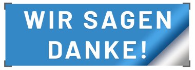 Wir sagen Danke! web Sticker Düğmesi