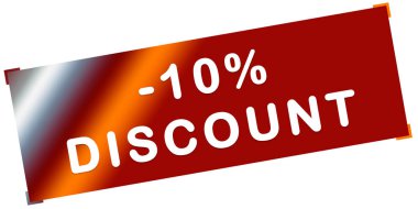  % 10 indirimli Web Yapıştırıcı Düğmesi