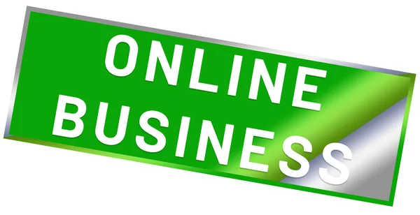 Online Business Web naklejki przycisk — Zdjęcie stockowe