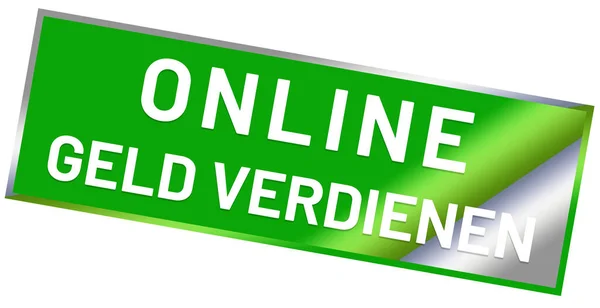 Online Geld Verdienen Web naklejka przycisk — Zdjęcie stockowe